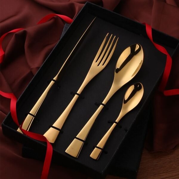 Gold Plated Stainless Cutlery Set
