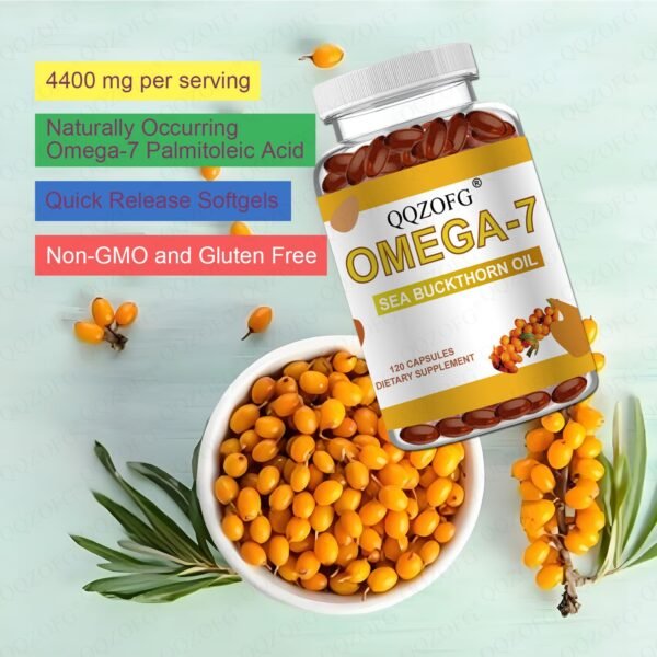 Vegan Sea Buckthorn Oil Softgel Capsules