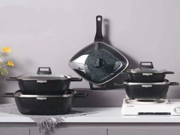 Enamel Cookware Set with Lid