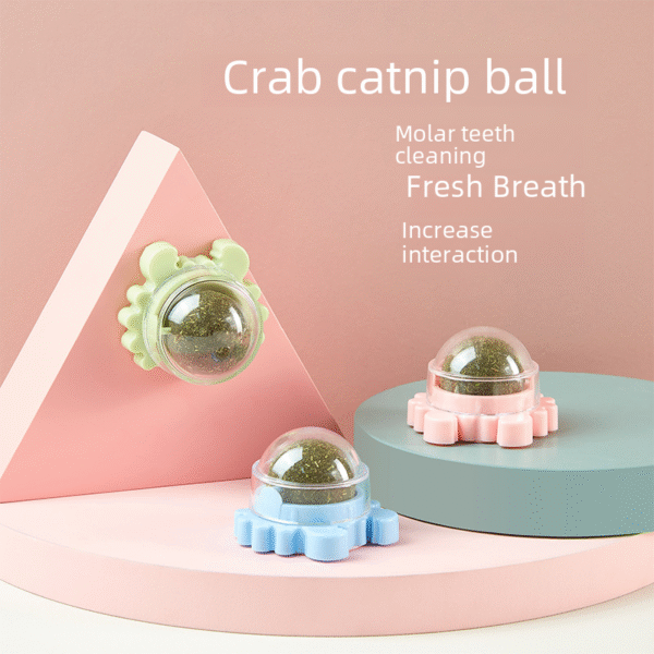 Rotating Crab Catnip Ball Toy